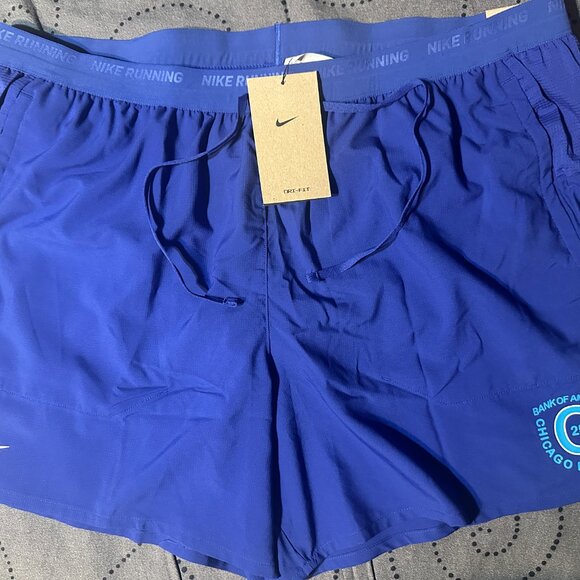 NIKE RUNNING CHICAGO MARATHON 2025 DEEP NIGHT LINED SHORTS SIZE 2XL O XL MEN $55 - Picture 2 of 4